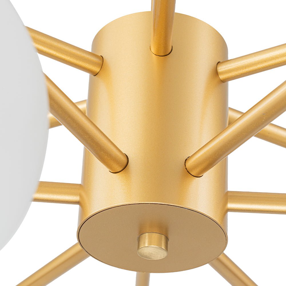 Alvuvyt Lampadario Semi Flush in Vetro Opale a Bolle a Strati