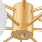 Alvuvyt Lampadario Semi Flush in Vetro Opale a Bolle a Strati