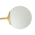 Blikari Moderno Ottone Opalino Vetro Semi Flush Mount