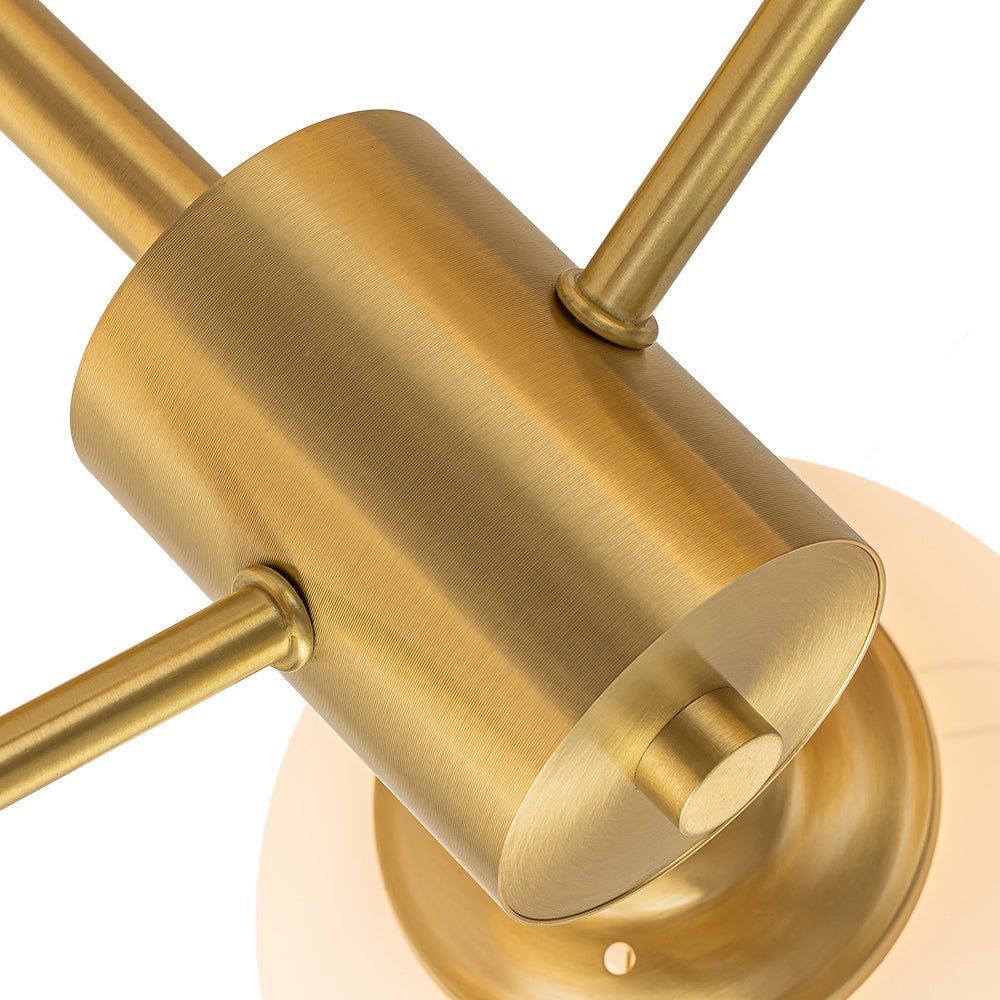 Blikari Moderno Ottone Opalino Vetro Semi Flush Mount