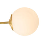 Blikari Moderno Ottone Opalino Vetro Semi Flush Mount