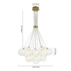 Caeluvya Lampadario a Bolle in Vetro Trasparente con Righe