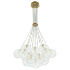 Caeluvya Lampadario a Bolle in Vetro Trasparente con Righe