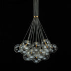 Caeluvya Lampadario a Bolle in Vetro Trasparente con Righe