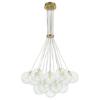 Caeluvya Lampadario a Bolle in Vetro Trasparente con Righe