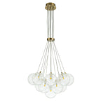 Caeluvya Lampadario a Bolle in Vetro Trasparente con Righe