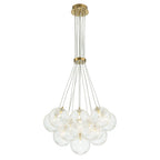 Caeluvya Lampadario a Bolle in Vetro Trasparente con Righe