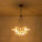 Caeluvya Lampadario a Bolle in Vetro Trasparente con Righe