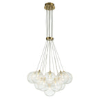 Caeluvya Lampadario a Bolle in Vetro Trasparente con Righe