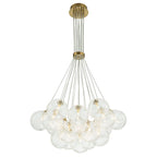 Caeluvya Lampadario a Bolle in Vetro Trasparente con Righe