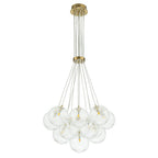Caeluvya Lampadario a Bolle in Vetro Trasparente con Righe