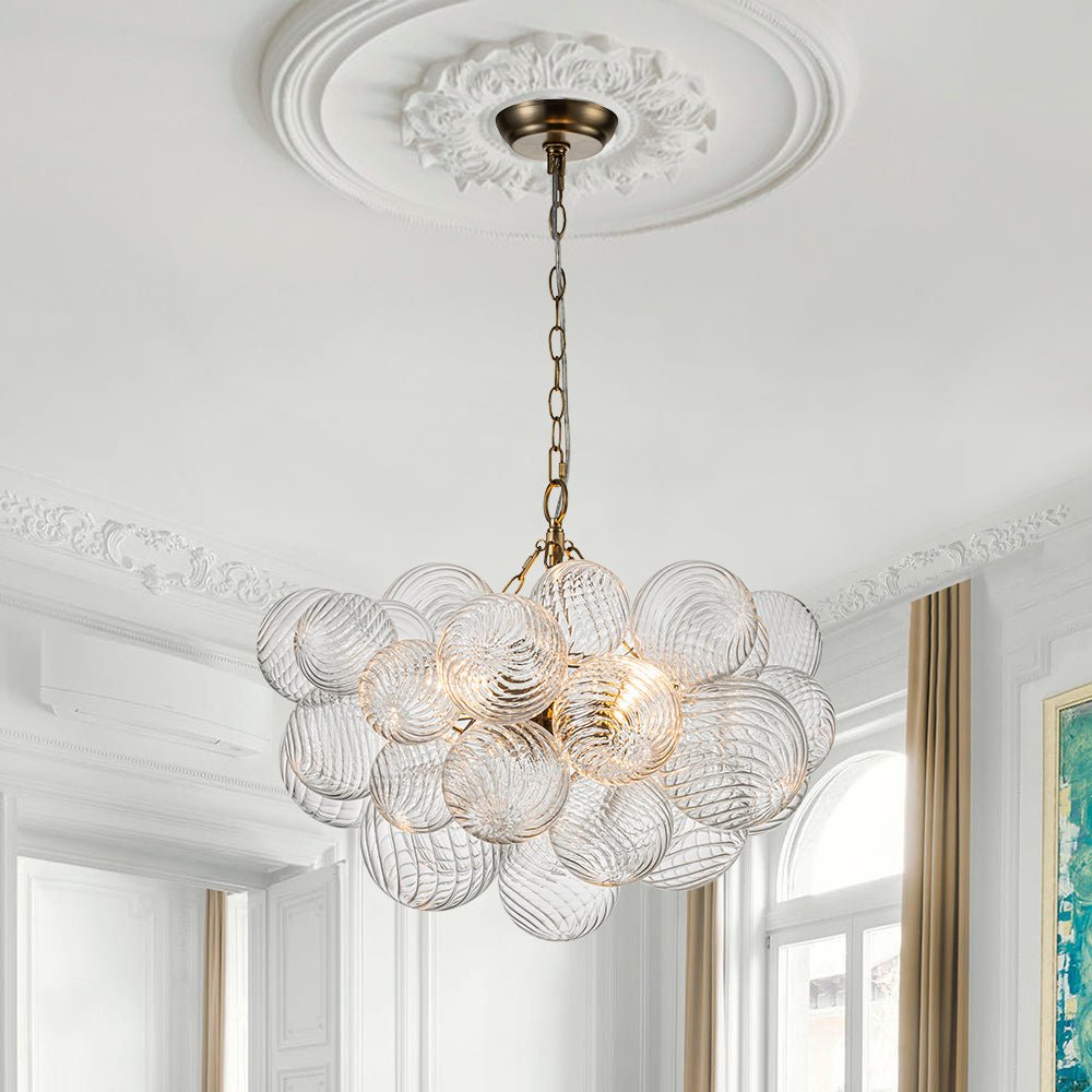 Lampadario Stellia Bubble Art in Ottone