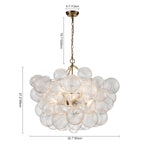 Lampadario Stellia Bubble Art in Ottone