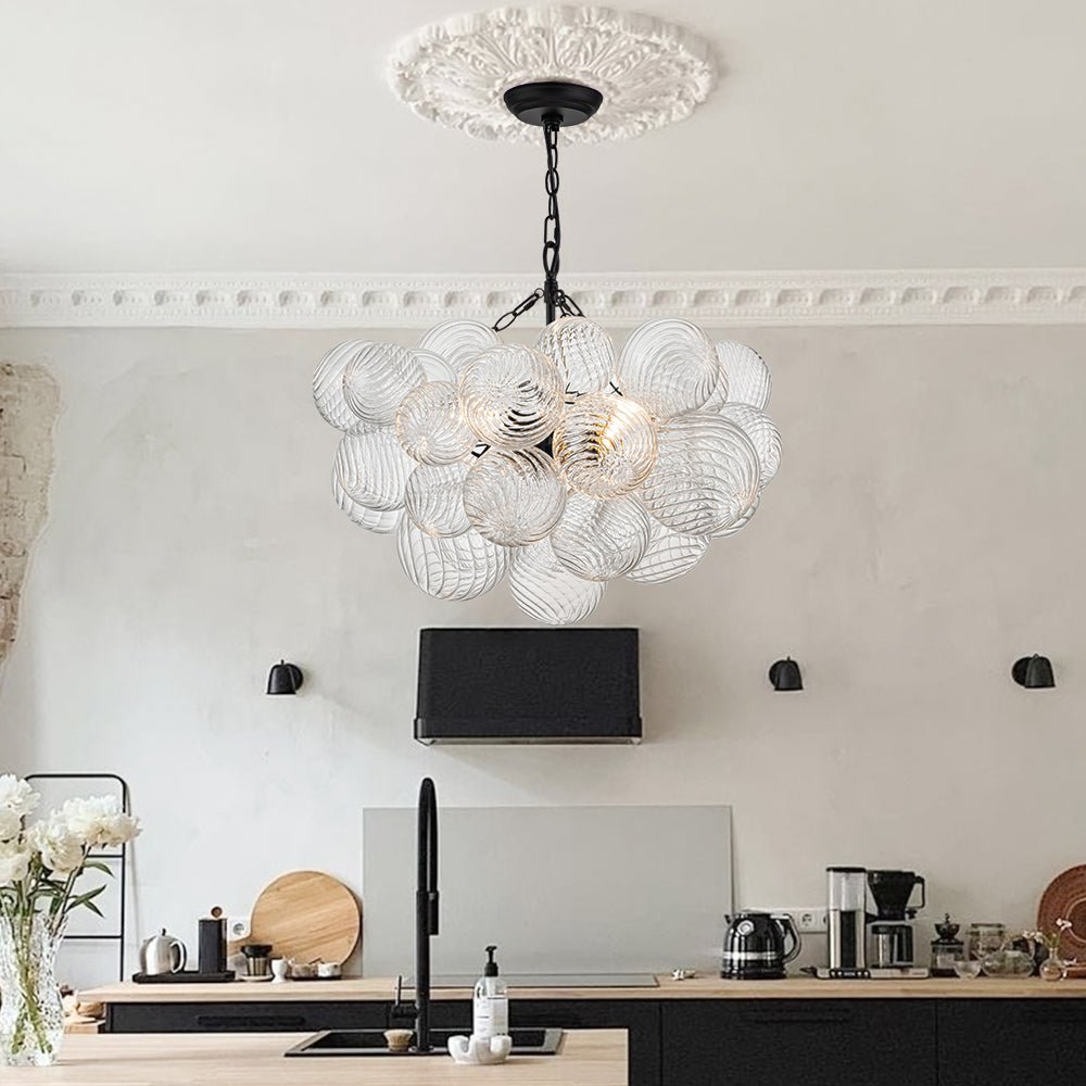 Lampadario Stellia Bubble Art in Ottone