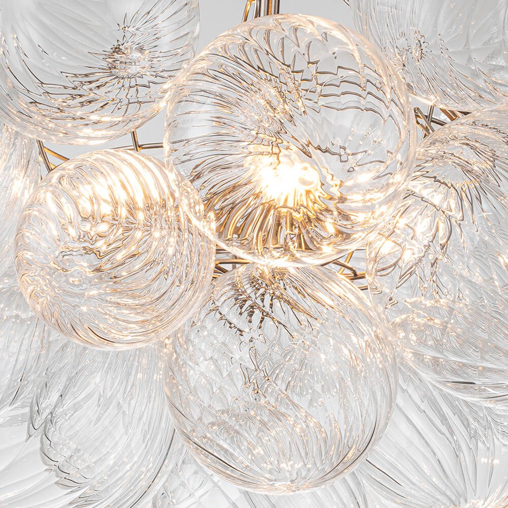 Lampadario Stellia Bubble Art in Ottone