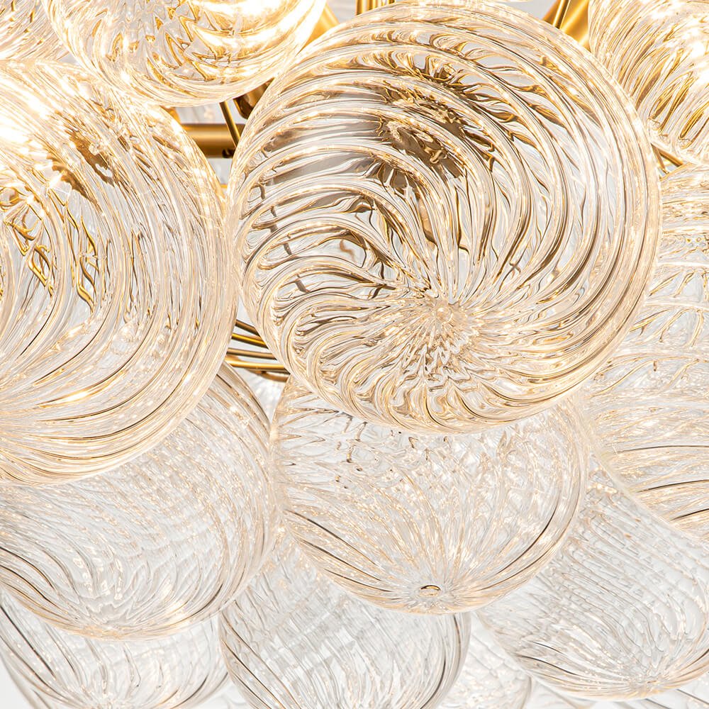 Lampadario Stellia Bubble Art in Ottone