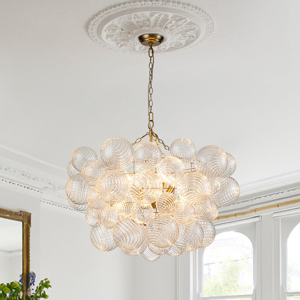 Lampadario Stellia Bubble Art in Ottone