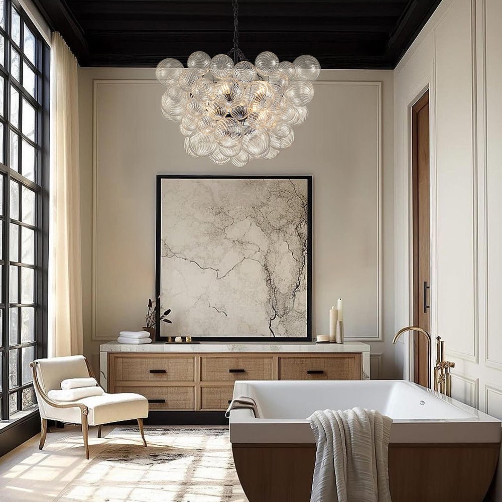 Lampadario Stellia Bubble Art in Ottone