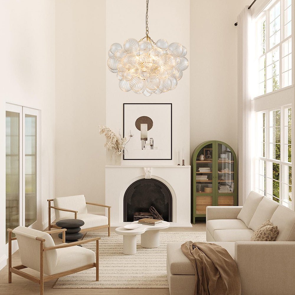 Lampadario Stellia Bubble Art in Ottone