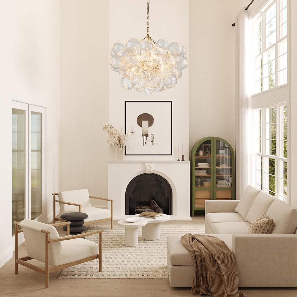 Lampadario Stellia Bubble Art in Ottone