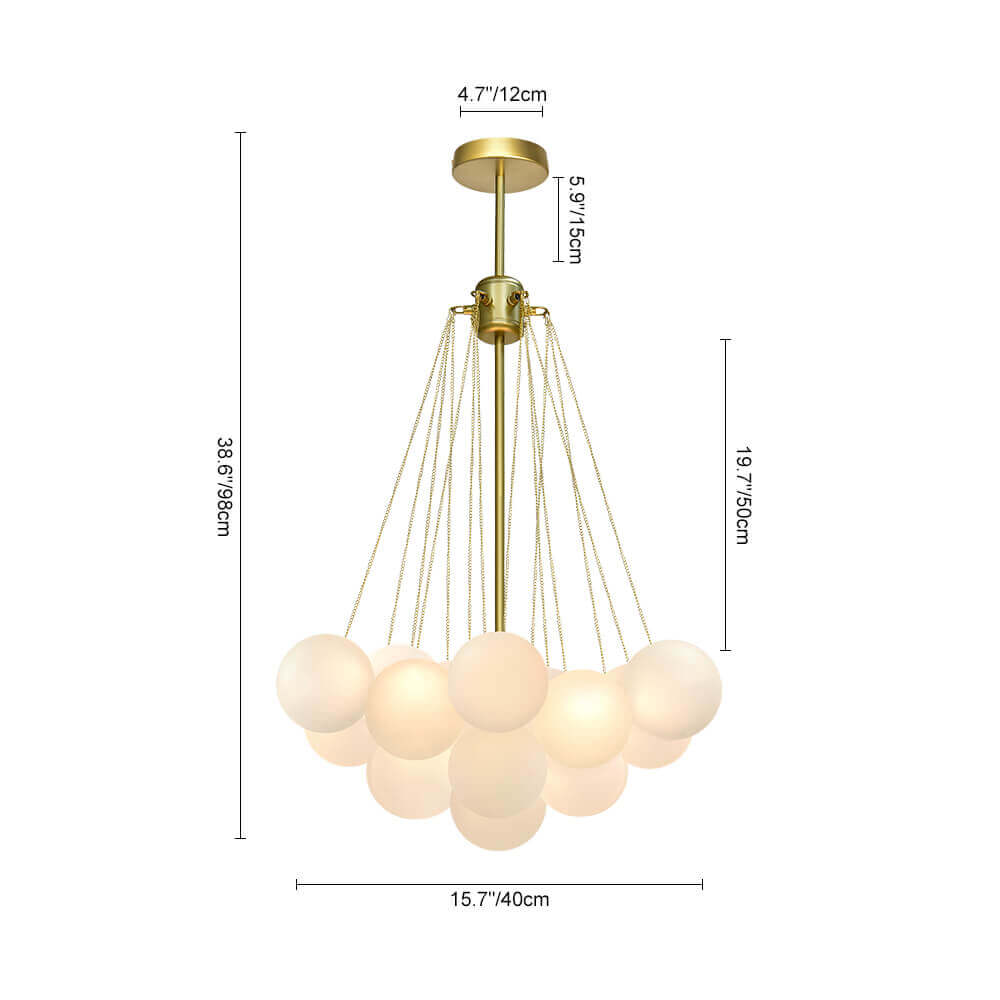 Lampadario Moderno in Vetro Hjemli
