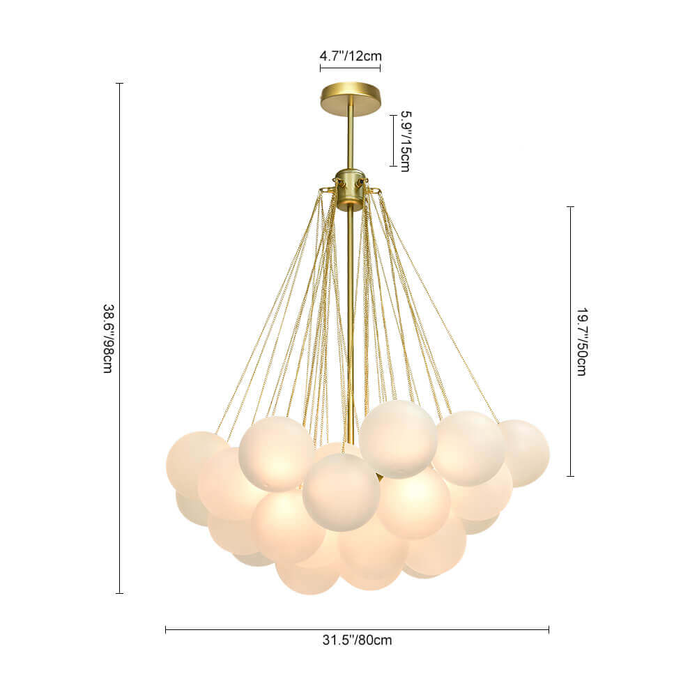 Lampadario Moderno in Vetro Hjemli