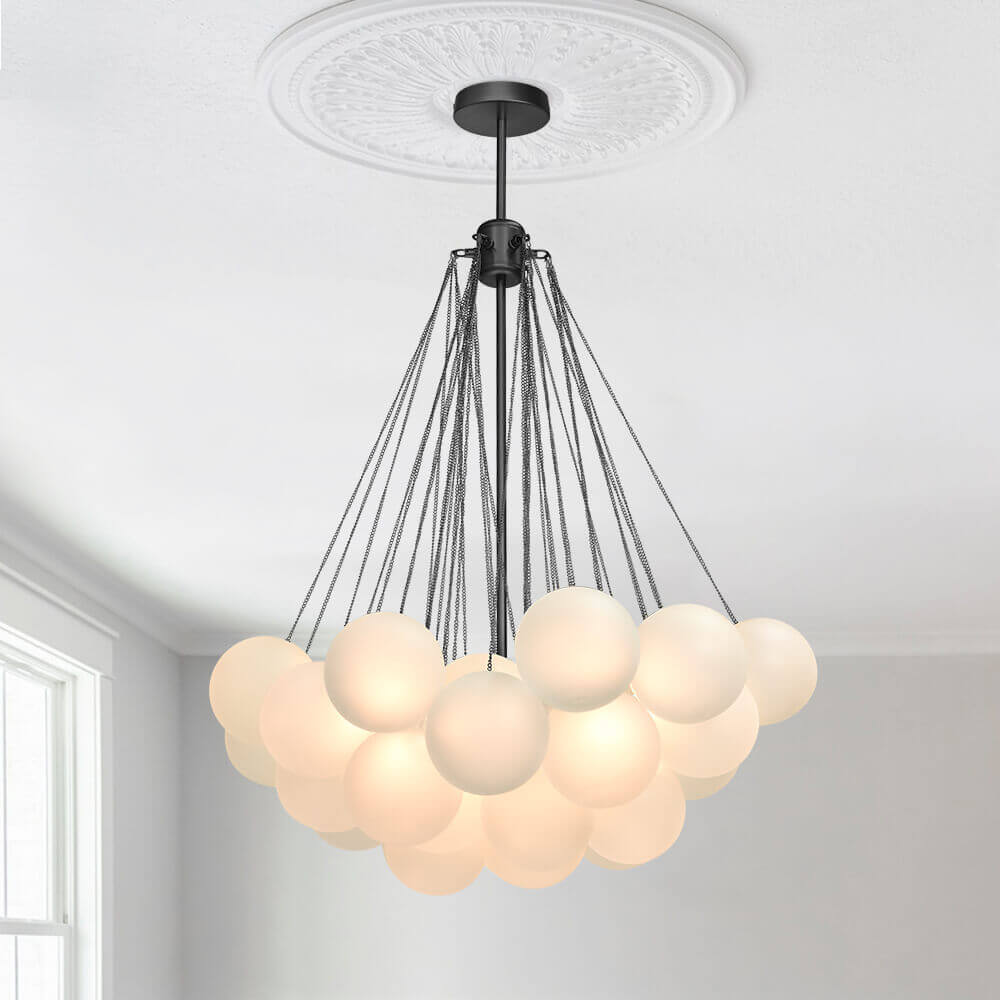 Lampadario Moderno in Vetro Hjemli