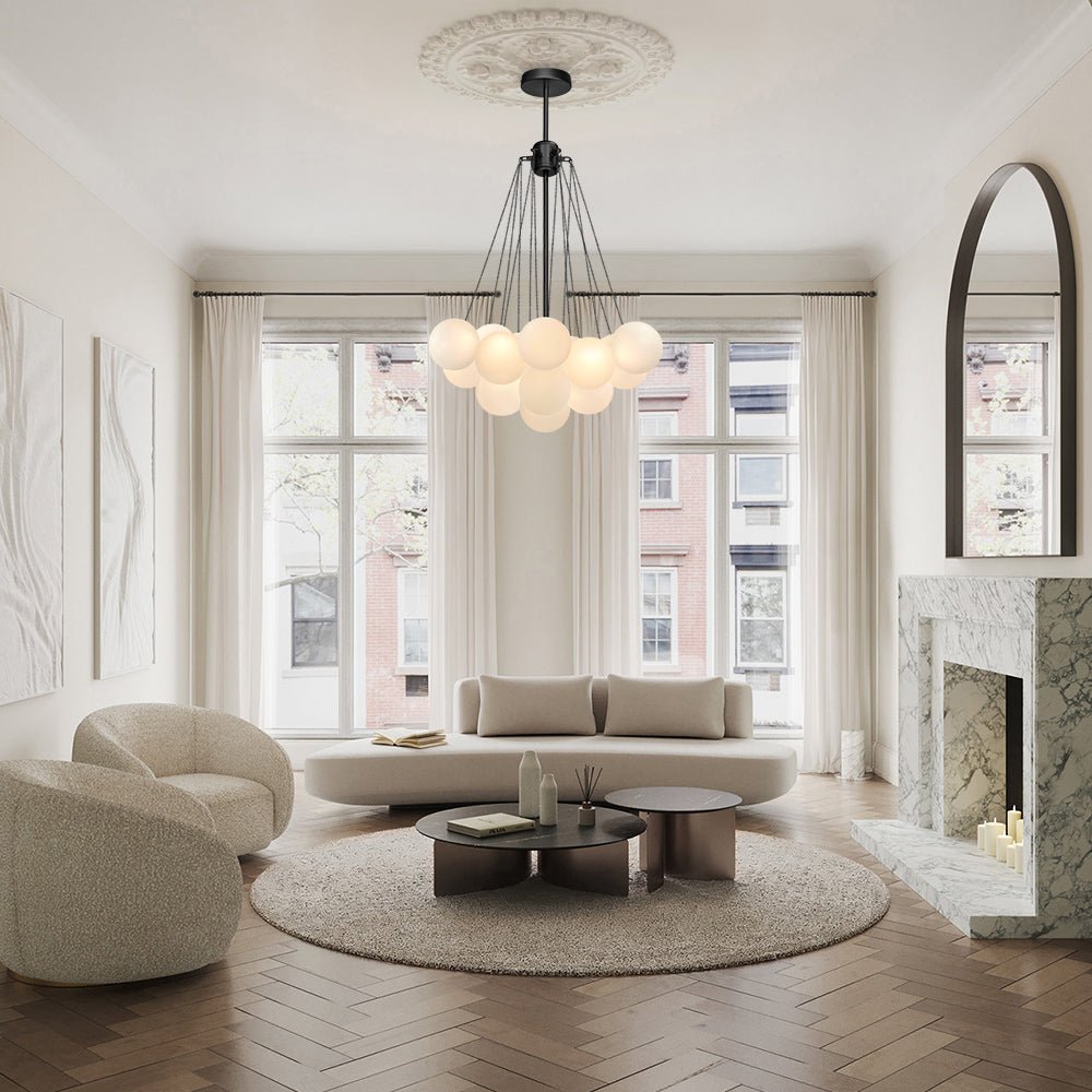 Lampadario Moderno in Vetro Hjemli