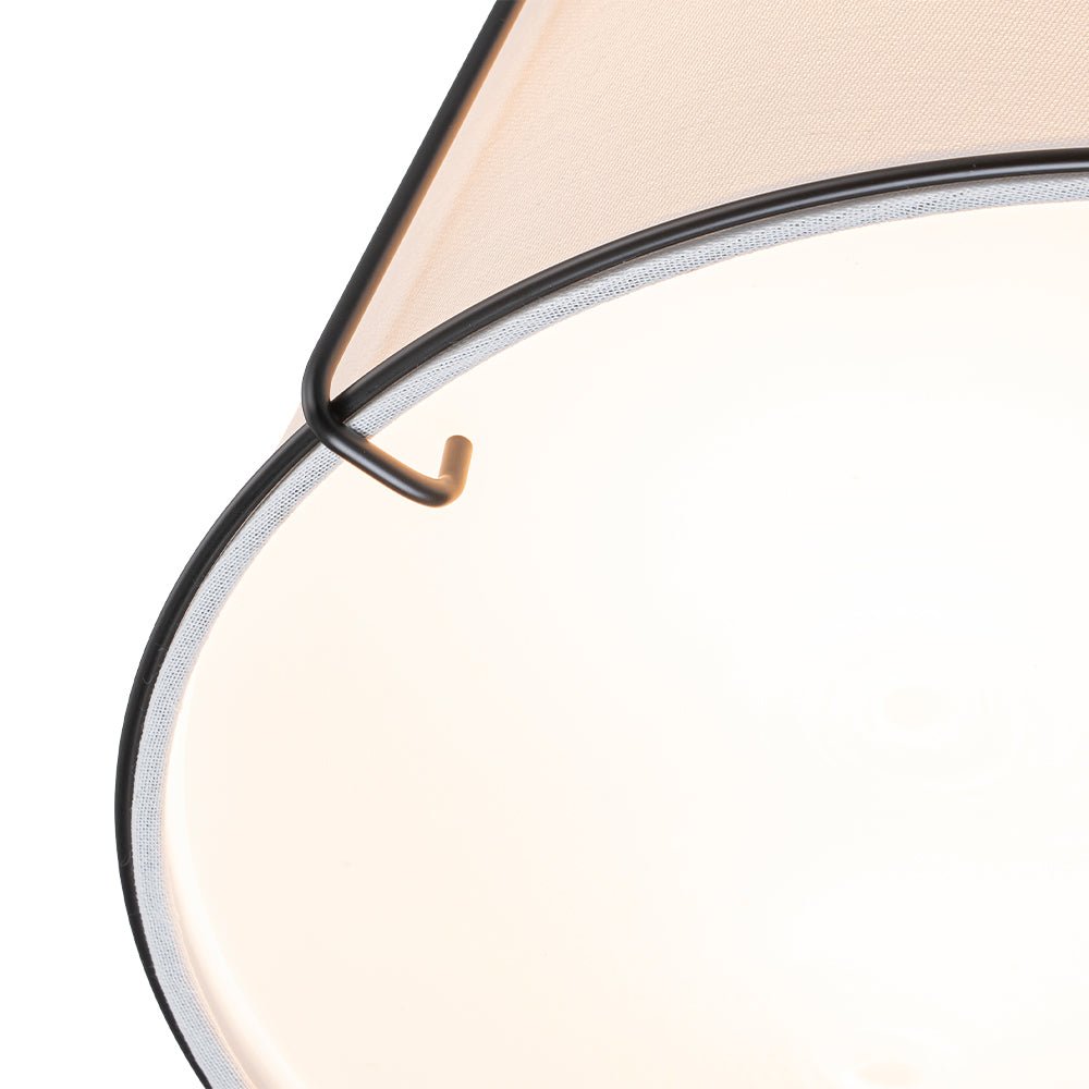 Vesina Lampada da Soffitto Semi Flush in Lino