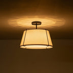 Vesina Lampada da Soffitto Semi Flush in Lino