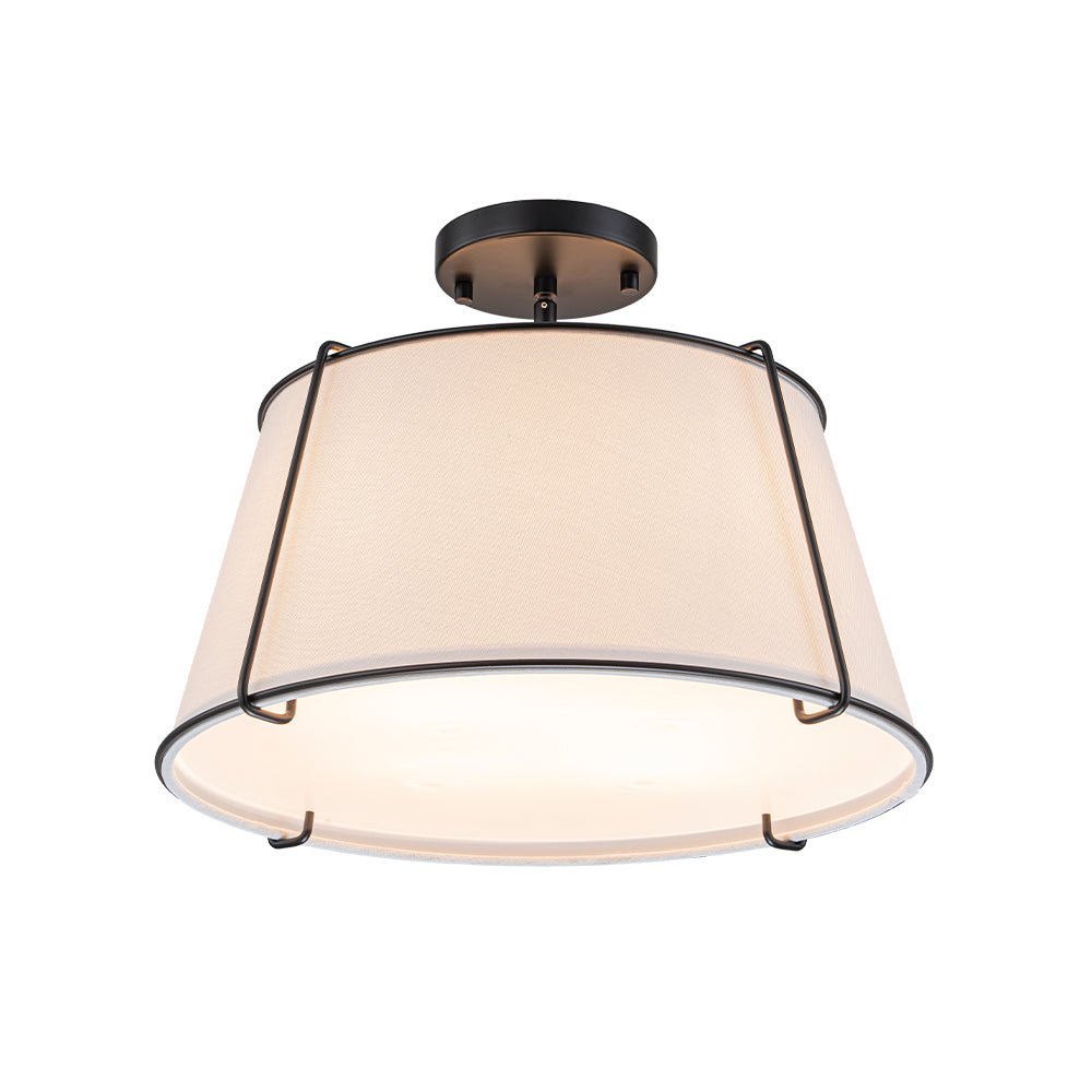 Vesina Lampada da Soffitto Semi Flush in Lino