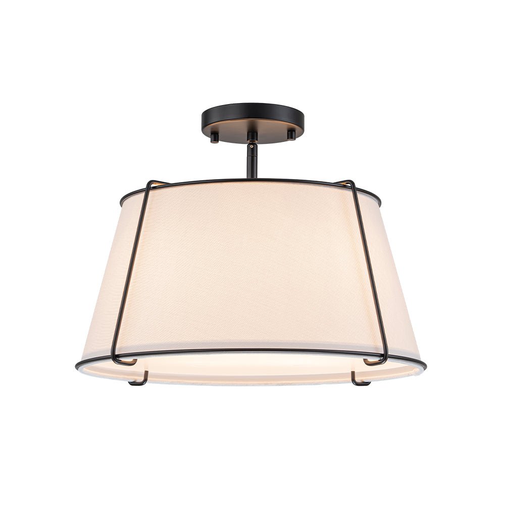 Vesina Lampada da Soffitto Semi Flush in Lino