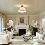 Vesina Lampada da Soffitto Semi Flush in Lino