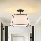 Vesina Lampada da Soffitto Semi Flush in Lino