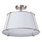 Vesina Lampada da Soffitto Semi Flush in Lino