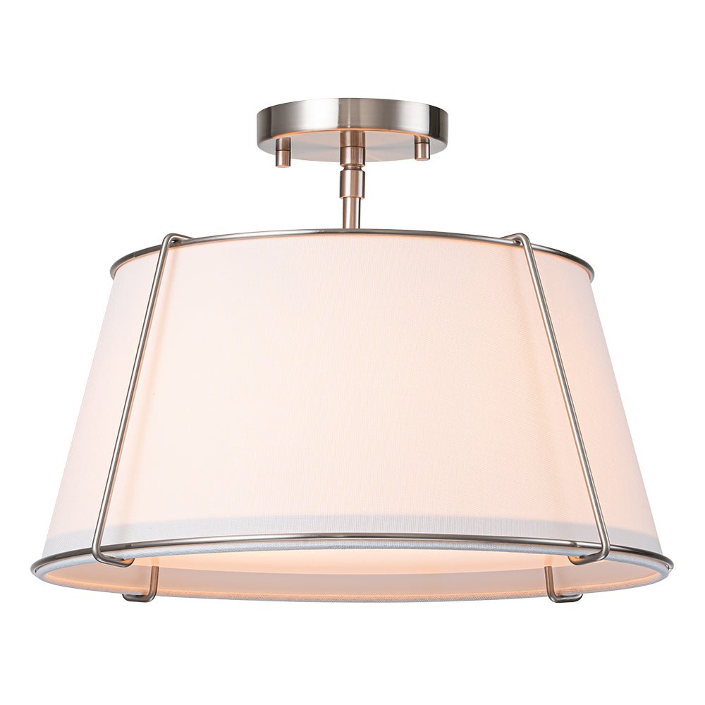 Vesina Lampada da Soffitto Semi Flush in Lino