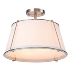 Vesina Lampada da Soffitto Semi Flush in Lino