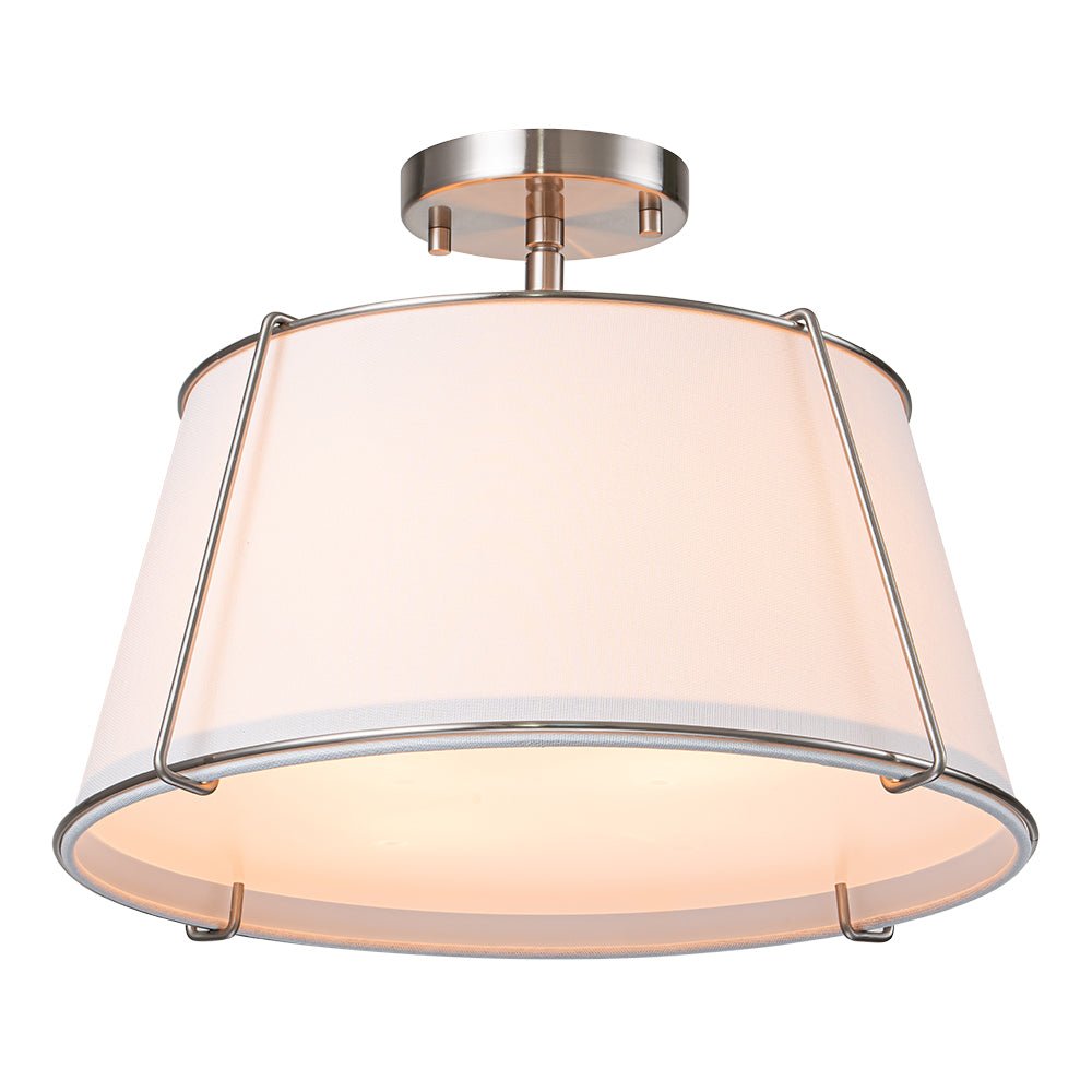 Vesina Lampada da Soffitto Semi Flush in Lino