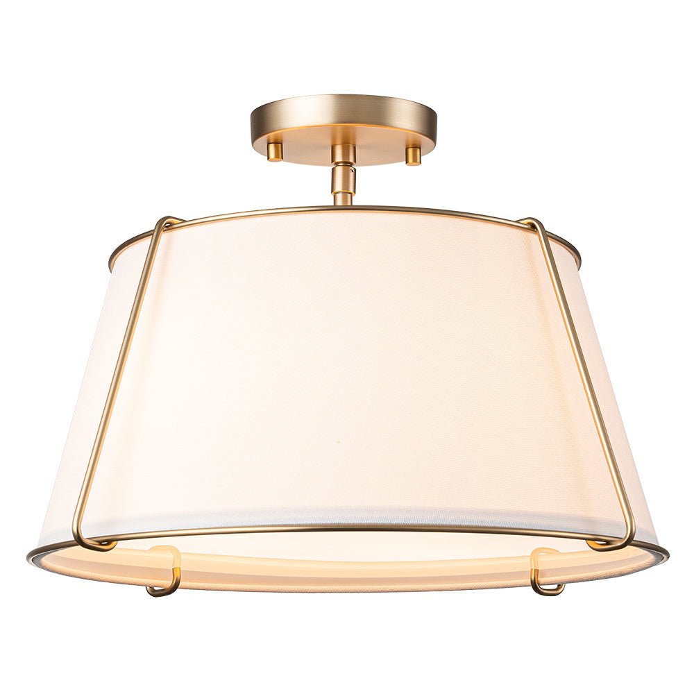 Vesina Lampada da Soffitto Semi Flush in Lino