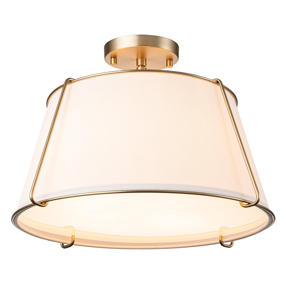 Vesina Lampada da Soffitto Semi Flush in Lino