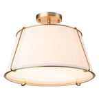 Vesina Lampada da Soffitto Semi Flush in Lino