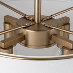Vesina Lampada da Soffitto Semi Flush in Lino