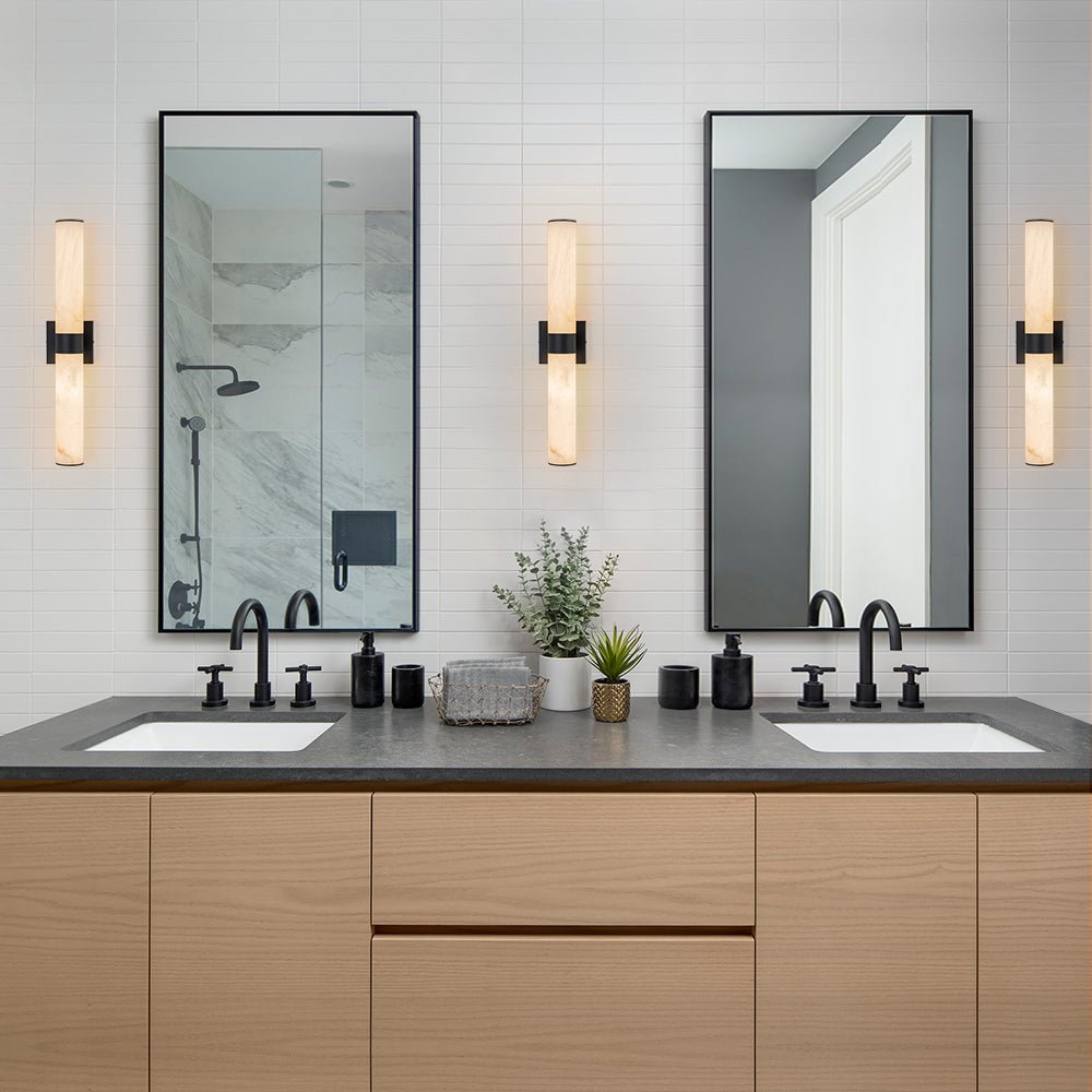 Glitre LED Lineare Applique da Bagno in Alabastro
