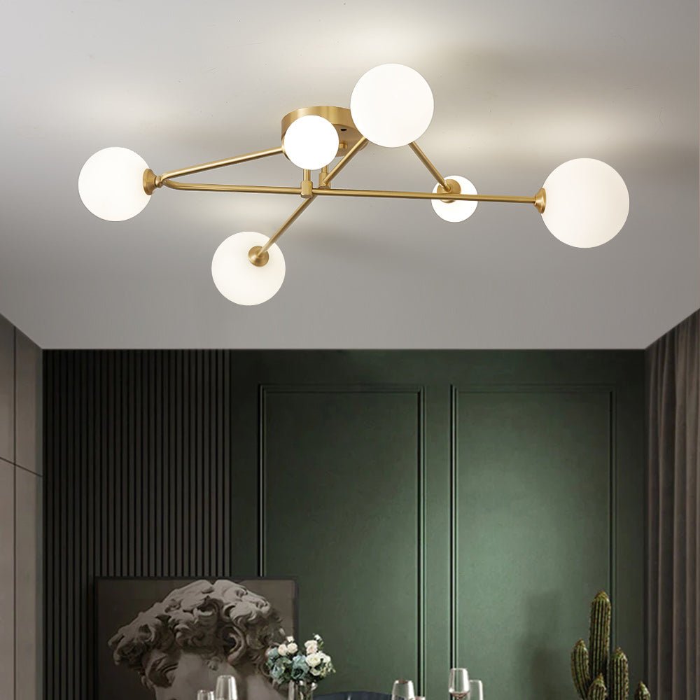 Luce da soffitto semi incassata in vetro lineare Lysvit