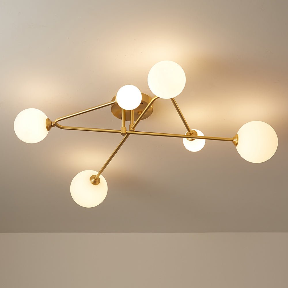 Luce da soffitto semi incassata in vetro lineare Lysvit