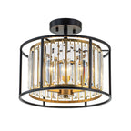 Qvistari Lampada da Soffitto Cristallo Minimalista Semi Flush