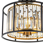 Qvistari Lampada da Soffitto Cristallo Minimalista Semi Flush