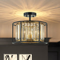 Qvistari Lampada da Soffitto Cristallo Minimalista Semi Flush