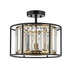 Qvistari Lampada da Soffitto Cristallo Minimalista Semi Flush