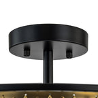 Qvistari Lampada da Soffitto Cristallo Minimalista Semi Flush
